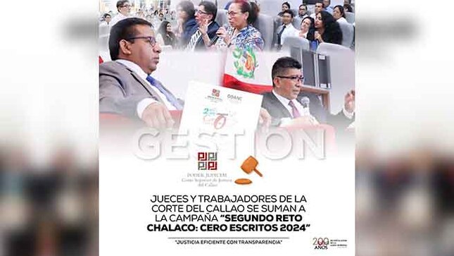 Jueces y trabajadores de la Corte Superior del Callao se suman a la campaña “Segundo Reto Chalaco: Cero Escritos 2024”