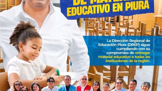  	El trabajo con el MINEDU y las UGELS han posicionado a Piura como una de las regiones lideres en entrega de materiales. 