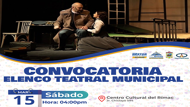 ¡ Convocatoria para el Elenco Teatral Municipal !