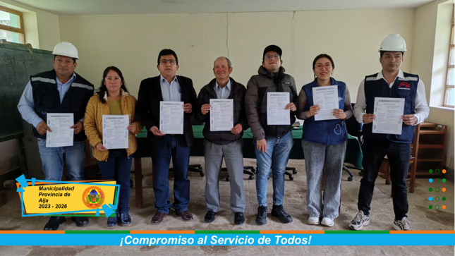 Acta de entrega de terreno para la elaboración del expediente técnico  del Instituto de Educación Superior Técnico de Aija