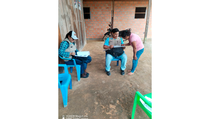 Empadronamientos en el Centro Poblado Santa Rosa de Huayali.