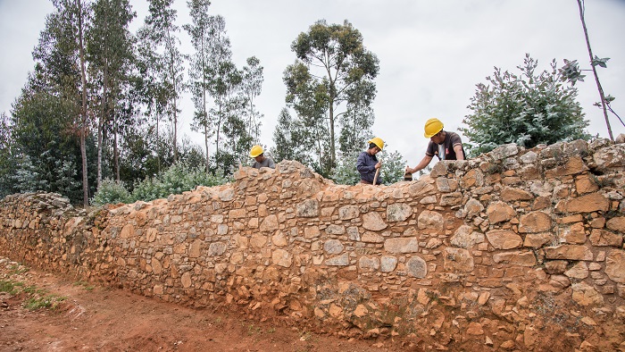 Servidores de la unidad ejecutora realizando conservación definitiva