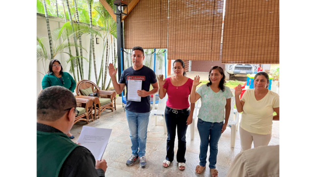 Juramentación al Comité de Desarrollo "Huáscar".