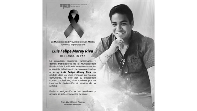 Condolencias.