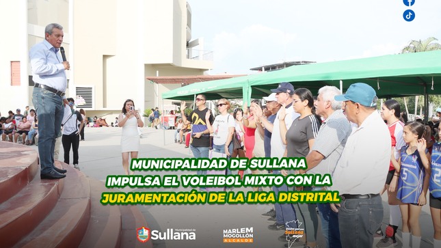 Municipalidad Provincial de Sullana impulsa el voleibol mixto con la juramentación de la La Liga Distrital