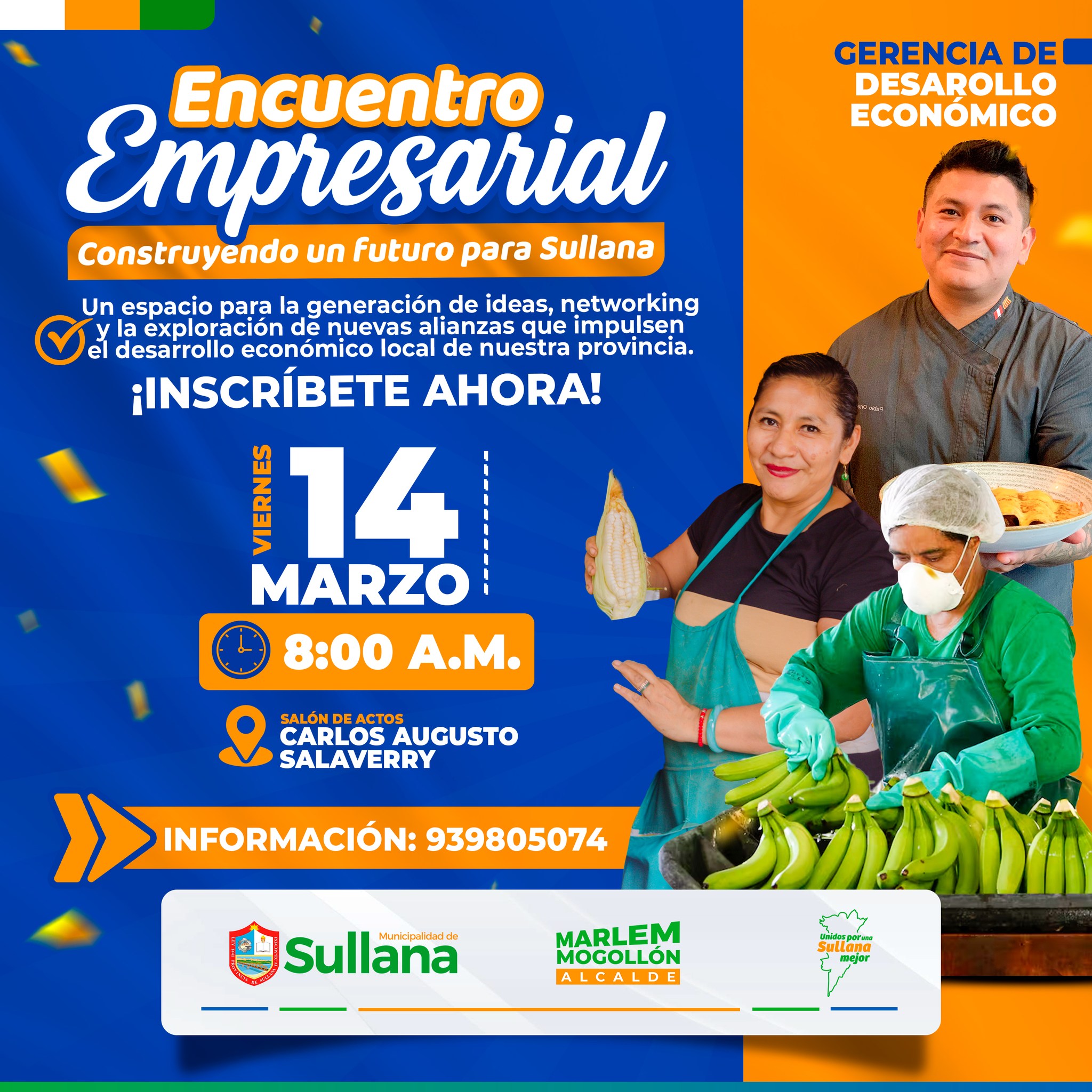Realizarán I encuentro empresarial “Construyendo un Futuro para Sullana”