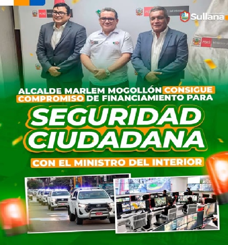 MININTER asegura financiamiento del proyecto de seguridad ciudadana para Sullana