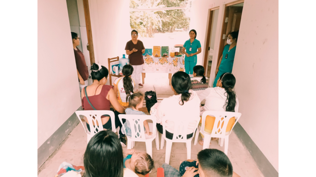 Segunda fecha de sesiones demostrativas saludable en centro de salud Huayco y Santa Rosa de Cumbaza.