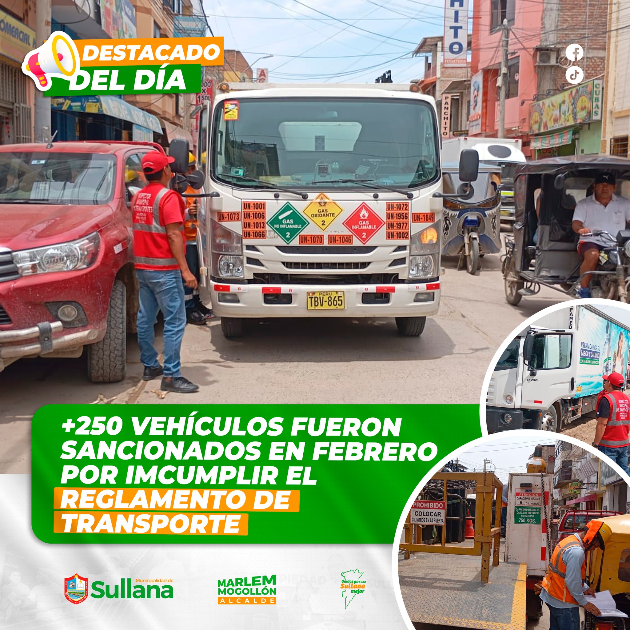 Más de 25º vehículos fueron sancionados en febrero por incumplir el reglamento de transporte