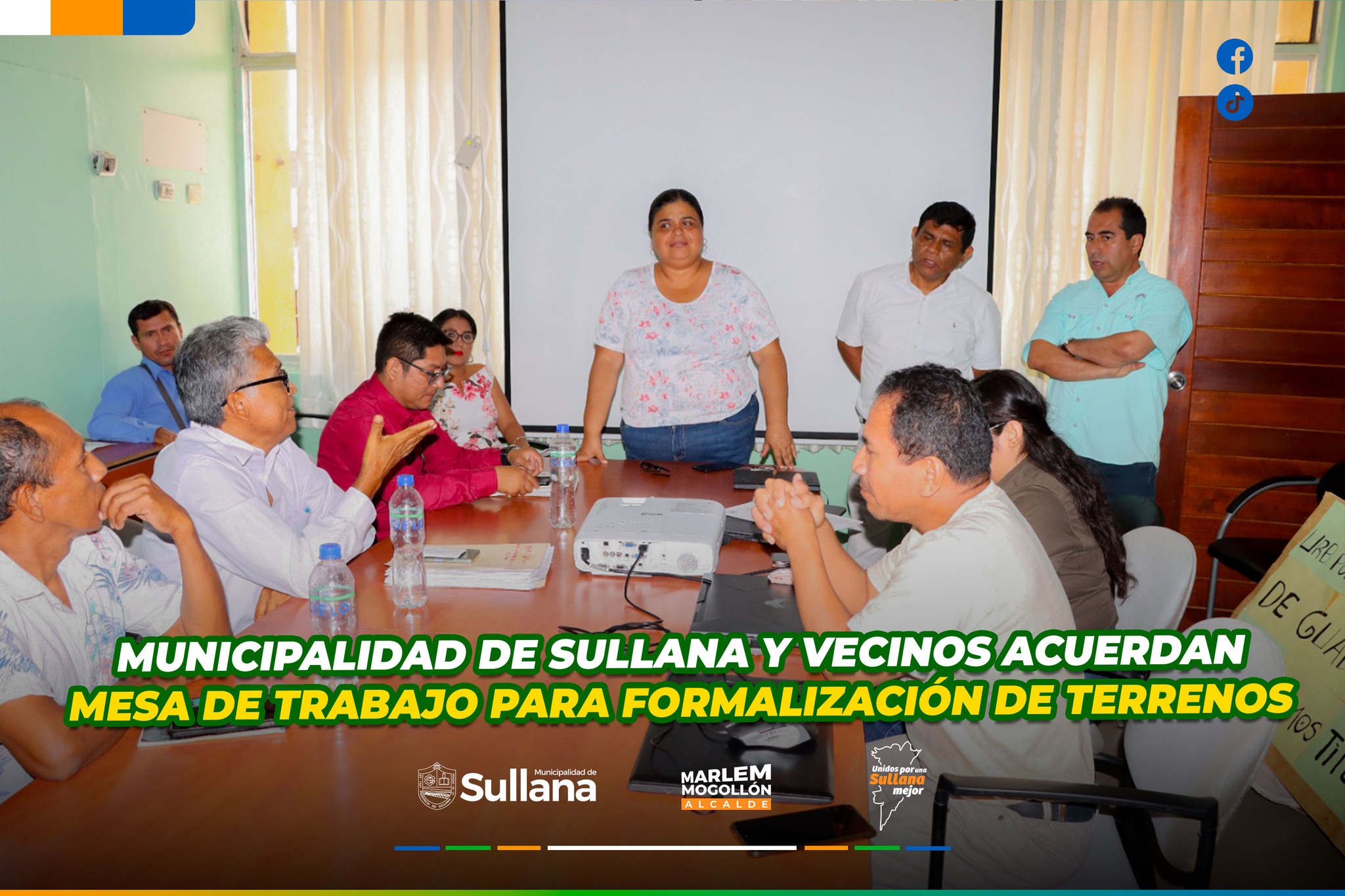 Municipalidad de Sullana y vecinos acuerdan mesa de trabajo para formalización de terrenos
