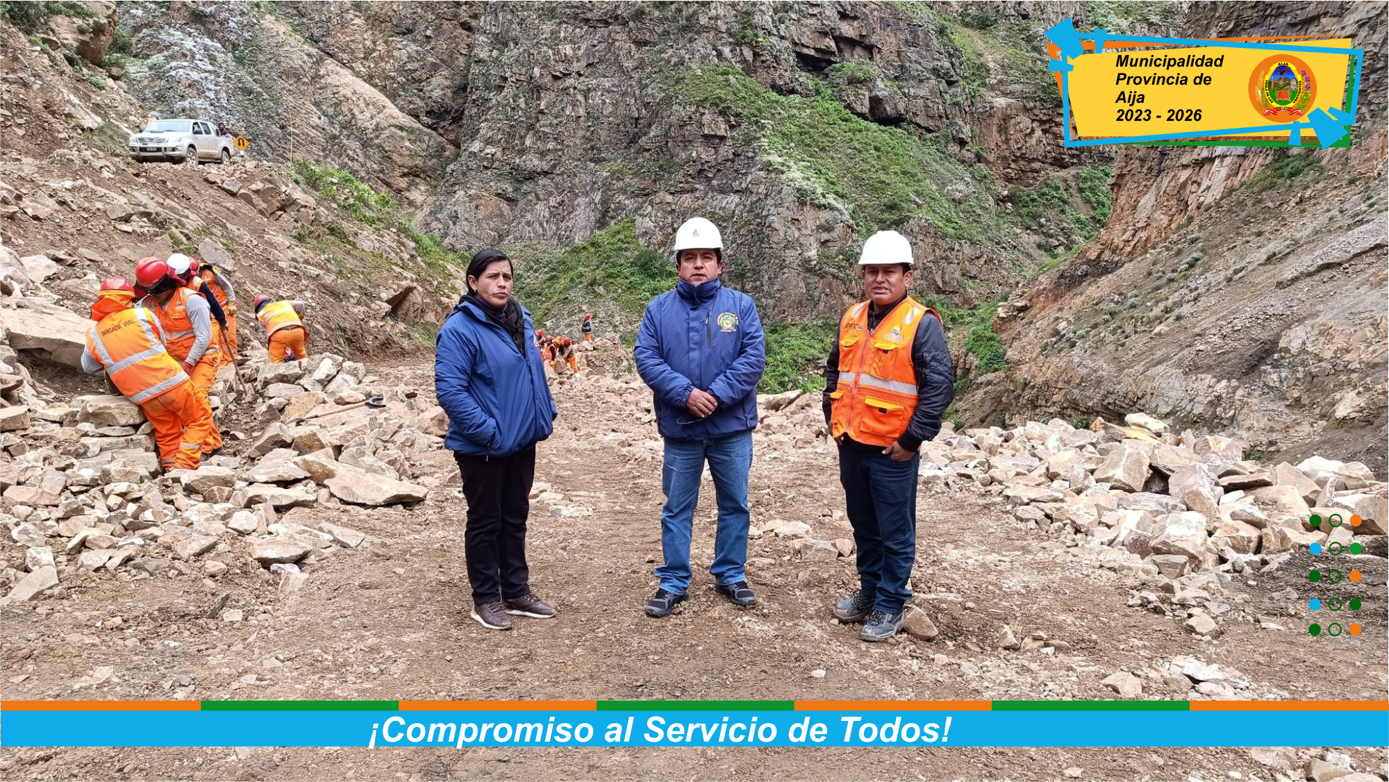 Con intervención de maquinaria pesada de la municipalidad provincial de Aija, concluyó la recuperación de la carretera AN 109