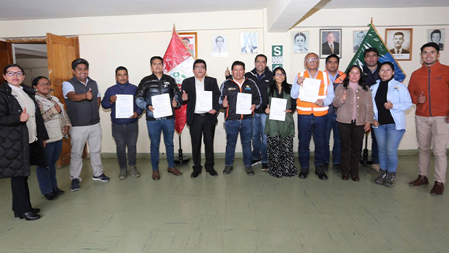 MPH presente en la firma de acta de entrega de terreno para la actualización de estudio de preinversion de la vía an-109