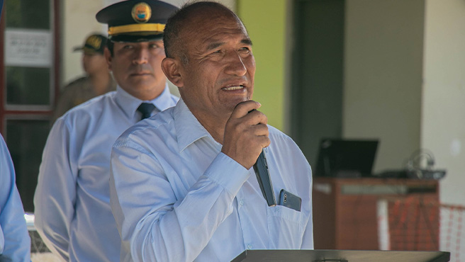 MPH y UGEL participan en el izamiento del pabellón nacional y bandera de Huarmey para el inicio de clases