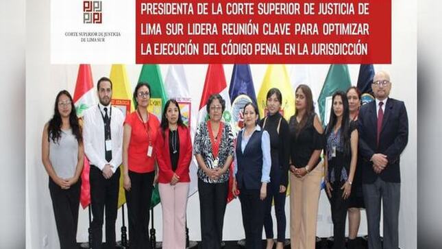 Presidenta de la Corte de Lima Sur lidera reunión clave para optimizar el fortalecimiento del Código Procesal Penal en la jurisdicción