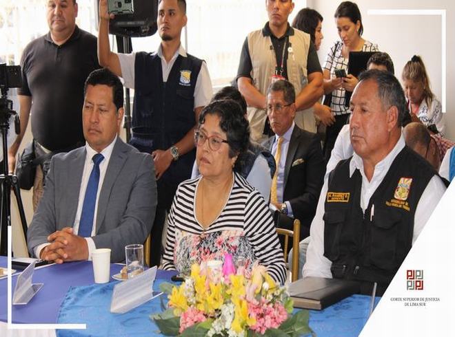 Presidenta de la Corte Superior de Justicia de Lima Sur participó de la Primera Sesión Descentralizada de Seguridad Ciudadana 2025