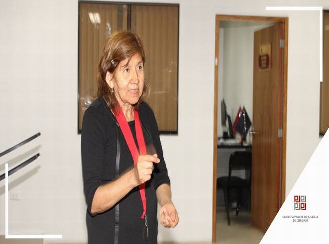 Presidenta de la Corte Superior de Lima Sur visita órganos jurisdiccionales del Módulo Corporativo Civil
