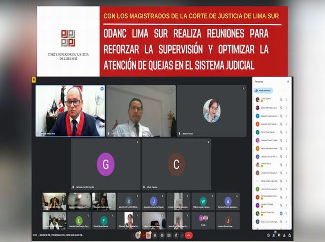 Odanc Lima Sur realiza reuniones de coordinación con magistrados del distrito judicial