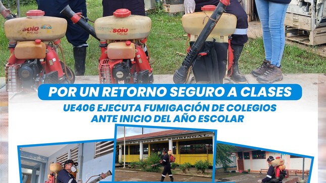La campaña de fumigación continuará en otros planteles hasta completar el cronograma establecido