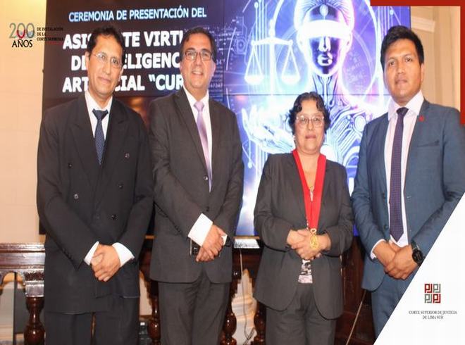 Innovación judicial: Presidenta de la Corte de Lima Sur participa de la presentación del Asistente Virtual "Curia" en la Corte Suprema