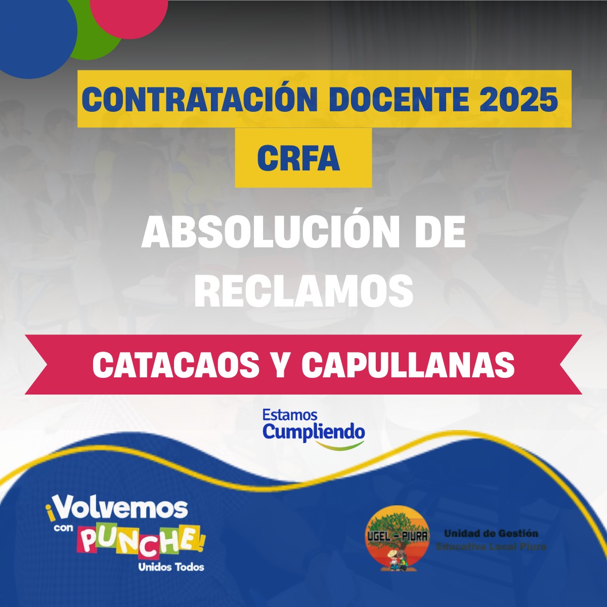 Absoluci贸n de reclamos - CRFA - CATACAOS Y LAS CAPULLANAS