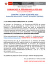 Vista preliminar de documento COMUNICADO 25-2025-ARH - PROPUESTAS DE DIRECTORES PLAZAS DESIERTAS 17-03-2025