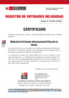 Vista preliminar de documento 187 MINISTERIO CRISTIANO INTERNACIONAL EL REY DE GLORIA-CERTIFICADO-INSCRIPCION