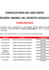Vista preliminar de documento COMUNICADO DE ENTREVISTA PSICOLOGICA - CONVOCATORIA DECRETO LEGISLATIVO N°728 - 001-2025