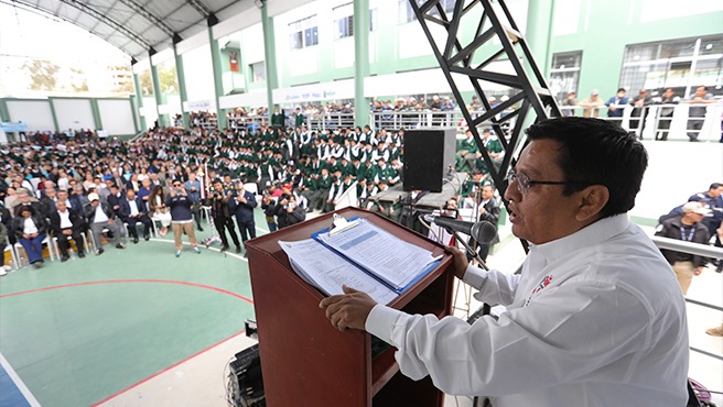 Ministro César Vásquez participa en Buen Inicio del Año Escolar 2025 en Cutervo