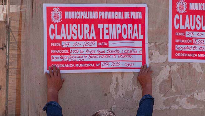Municipalidad clausura locales que no contaban con certificado de defensa civil