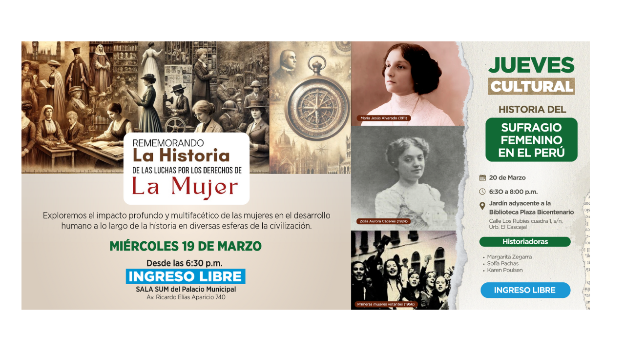 Programamos dos nuevas conferencias para reconocer el rol de las mujeres
