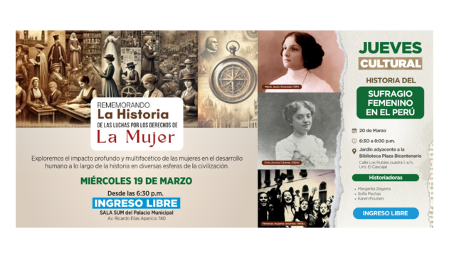 Programamos dos nuevas conferencias para reconocer el rol de las mujeres