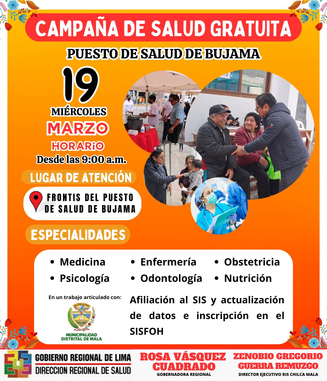 RIS Chilca Mala realiza Campaña de Salud Gratuita en Bujama