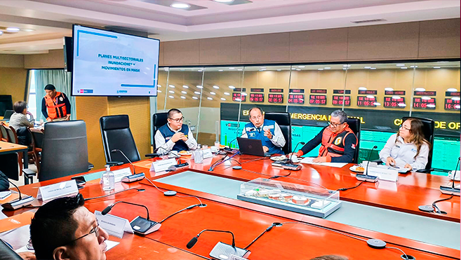 CENEPRED informa sobre los escenarios de riesgo ante diversos peligros en Grupo de Trabajo Fuerza Tarea Ministerial para la Emergencia