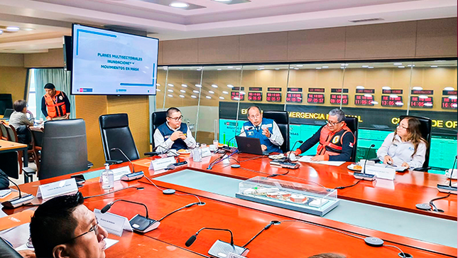 CENEPRED informa sobre los escenarios de riesgo ante diversos peligros en Grupo de Trabajo Fuerza Tarea Ministerial para la Emergencia