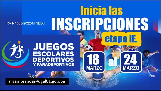 Juegos Escolares deportivos y Paradeportivos 2025