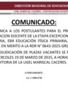 Vista preliminar de documento COMUNICADO PARA ADJUDICACIÓN DOCENTE ETAPA EXCEPCIONAL 2025