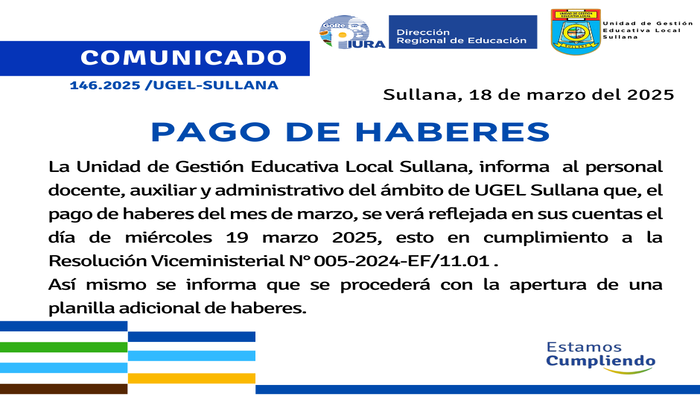 Comunicado N°146-2025