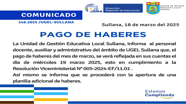 Comunicado N°146-2025