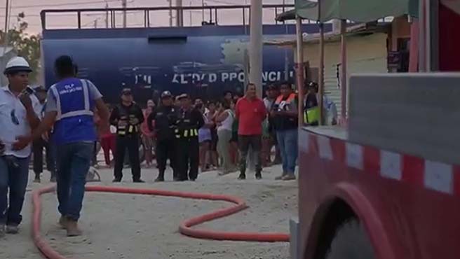 Alcalde acude a zona afectada por incendio