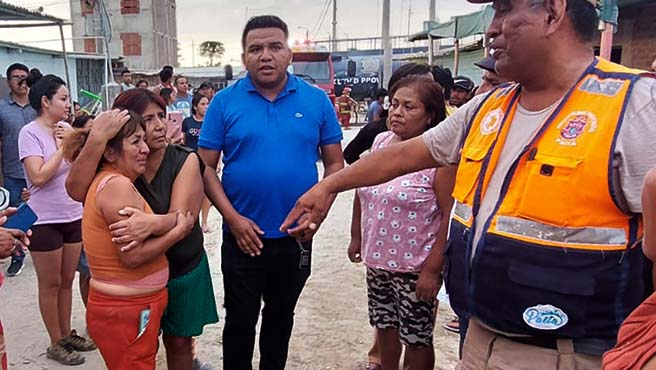 Alcalde acude a zona afectada por incendio