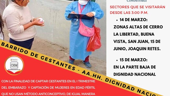 RIS Chilca Mala: Barrido de Gestantes en el AA.HH. Dignidad Nacional de Mala