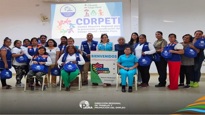 Trabajo Infantil (CDRPETI), en ccordinación con SUNAFIL y el programa Barrio Seguro capacitó a las agentes comunitarias del AA.HH. Santa Julia en la temática relacionada al Trabajo Forzoso, Prevención y Erradicación del Trabajo Infantil.