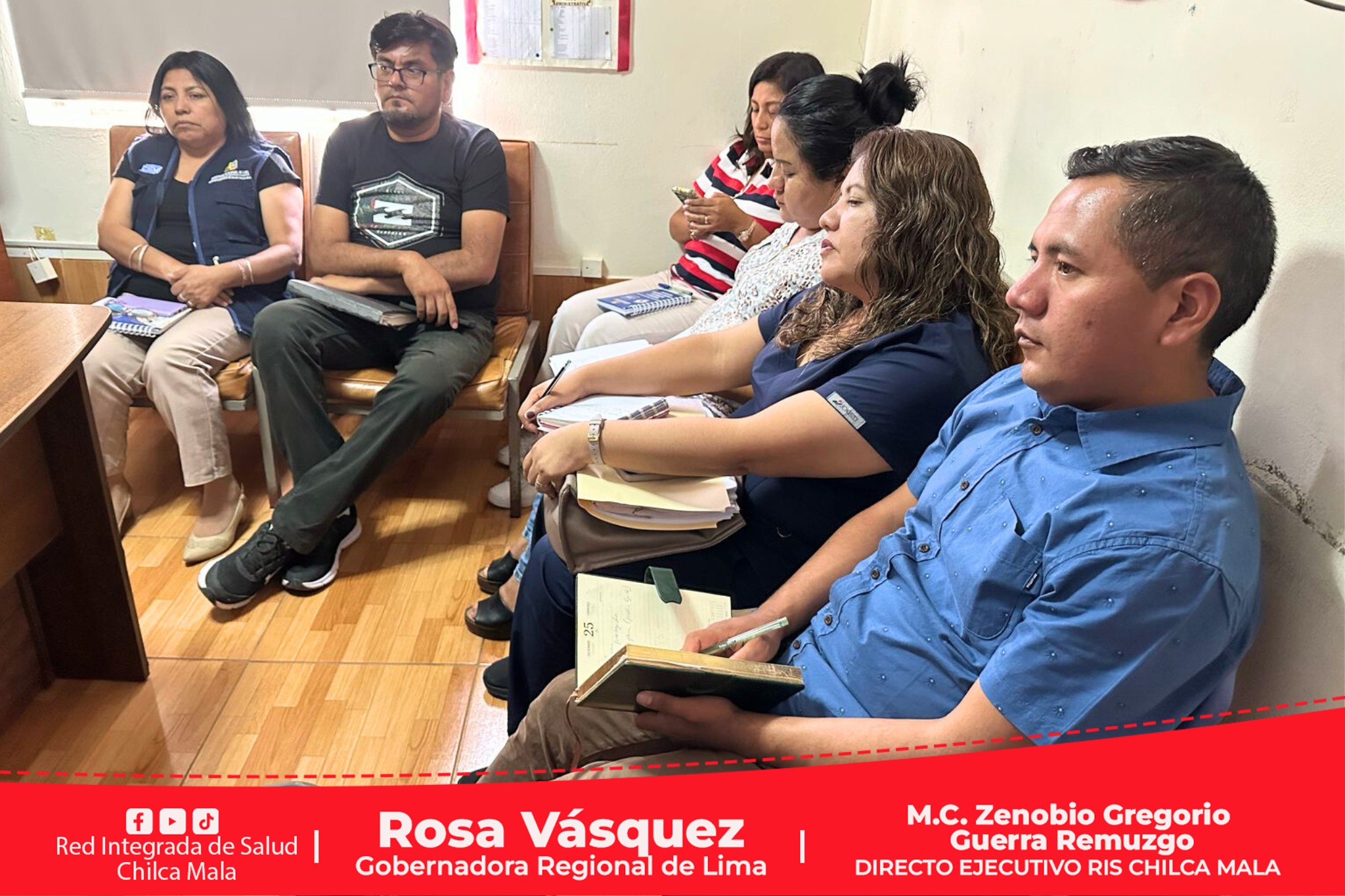 Director Ejecutivo de la RIS Chilca Mala sostiene reunión de coordinación con su equipo de gestión.