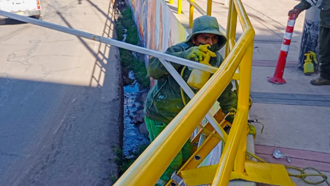 Trabajos de embellecimiento en el parque Huáscar destacan por la celebración de la Candelaria