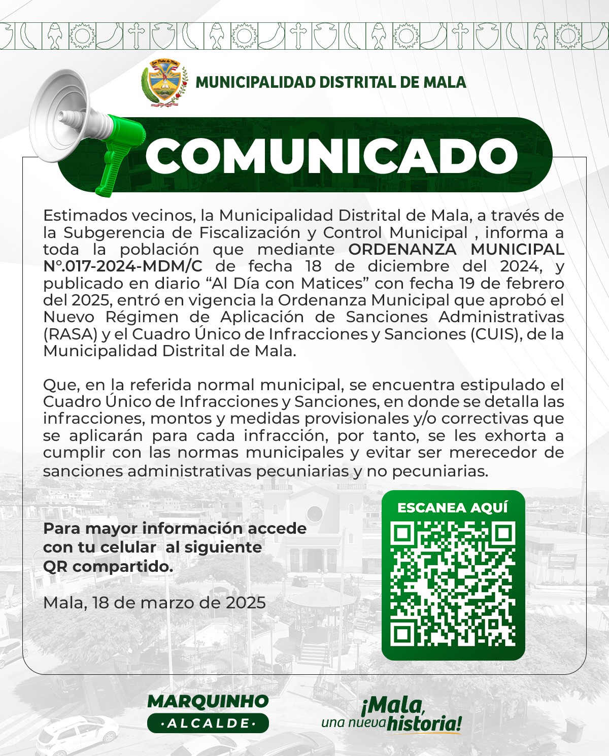 La Municipalidad de Mala Te Informa