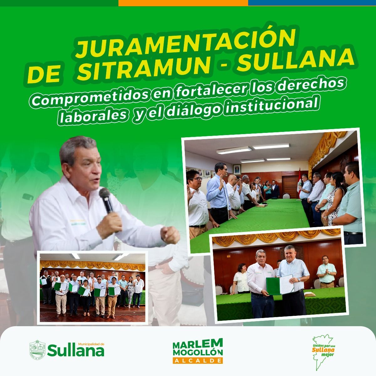 Alcalde juramentó a la Junta Directiva del SITRAMUN de Sullana