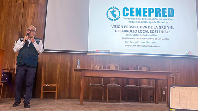 CENEPRED participa en conversatorio sobre GRD y desarrollo sostenible en San Martín