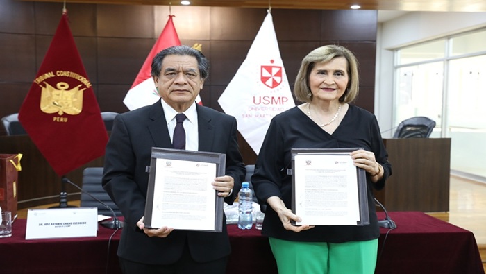 Tribunal Constitucional y la Universidad de San Martín de Porres suscribieron convenio marco de cooperación interinstitucional