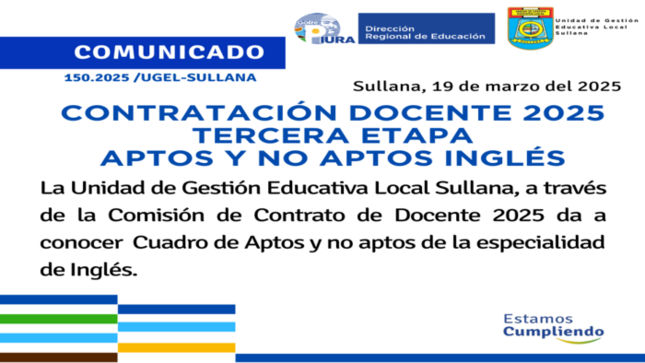 Comunicado N°150-2025