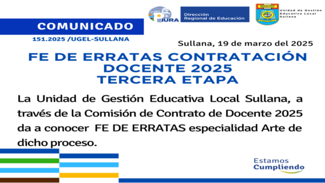 Comunicado N°151-2025